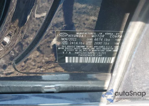 2023 Genesis G70 2.0T Rwd from USA, damaged, VIN KMTG34TA8PU116701